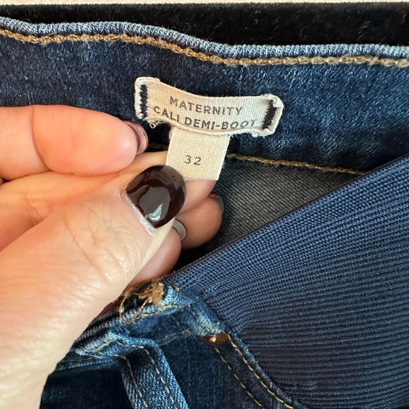 Madewell kick out crop underbelly maternity jeans GUC size 32 - Picture 3 of 7